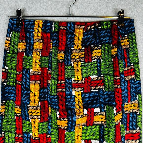 Talbots Womans Sz 10P Petite Skirt Weave Multicolor Zip Closure Stretch - Picture 7 of 9